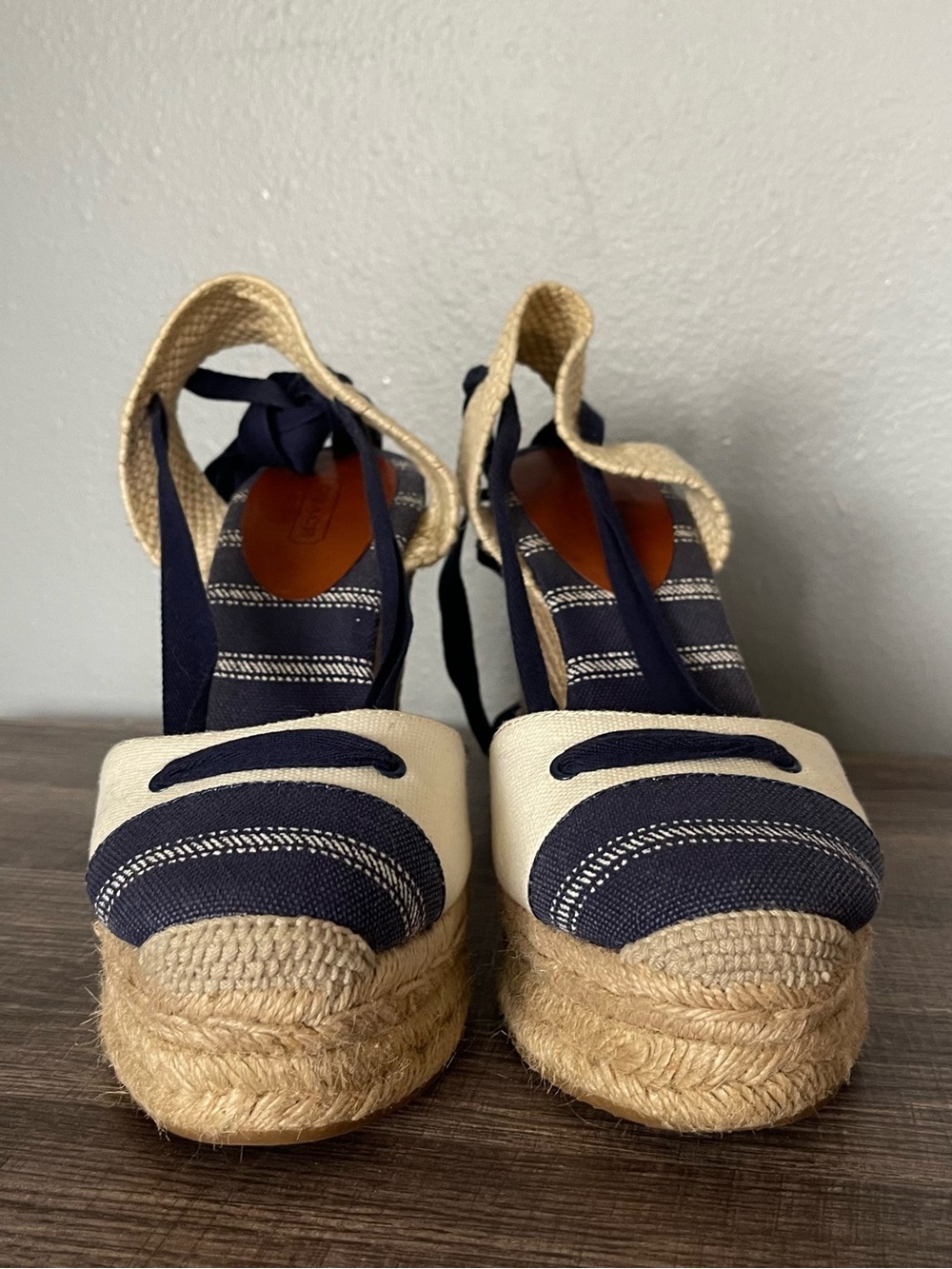 Coach Fern Ankle-tie Espadrille Wedge Sandals - Picture 8 of 16